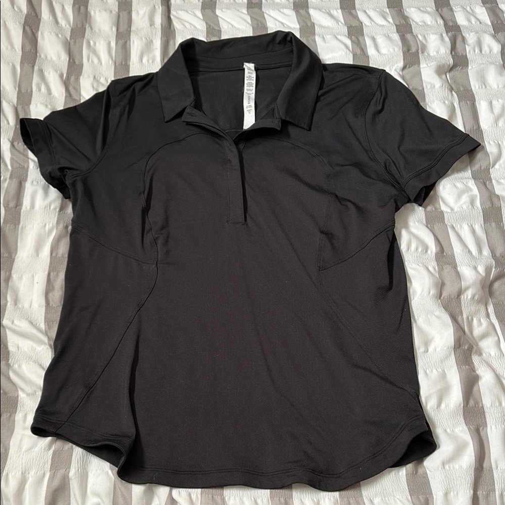 Lululemon Black Polo Shirt